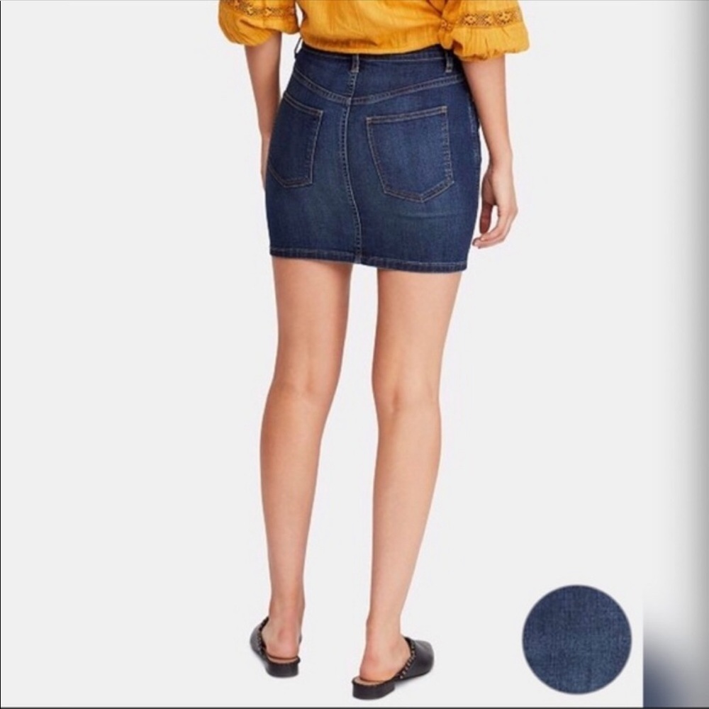 Free People Denim Jean Skirt - Picture 3 of 8